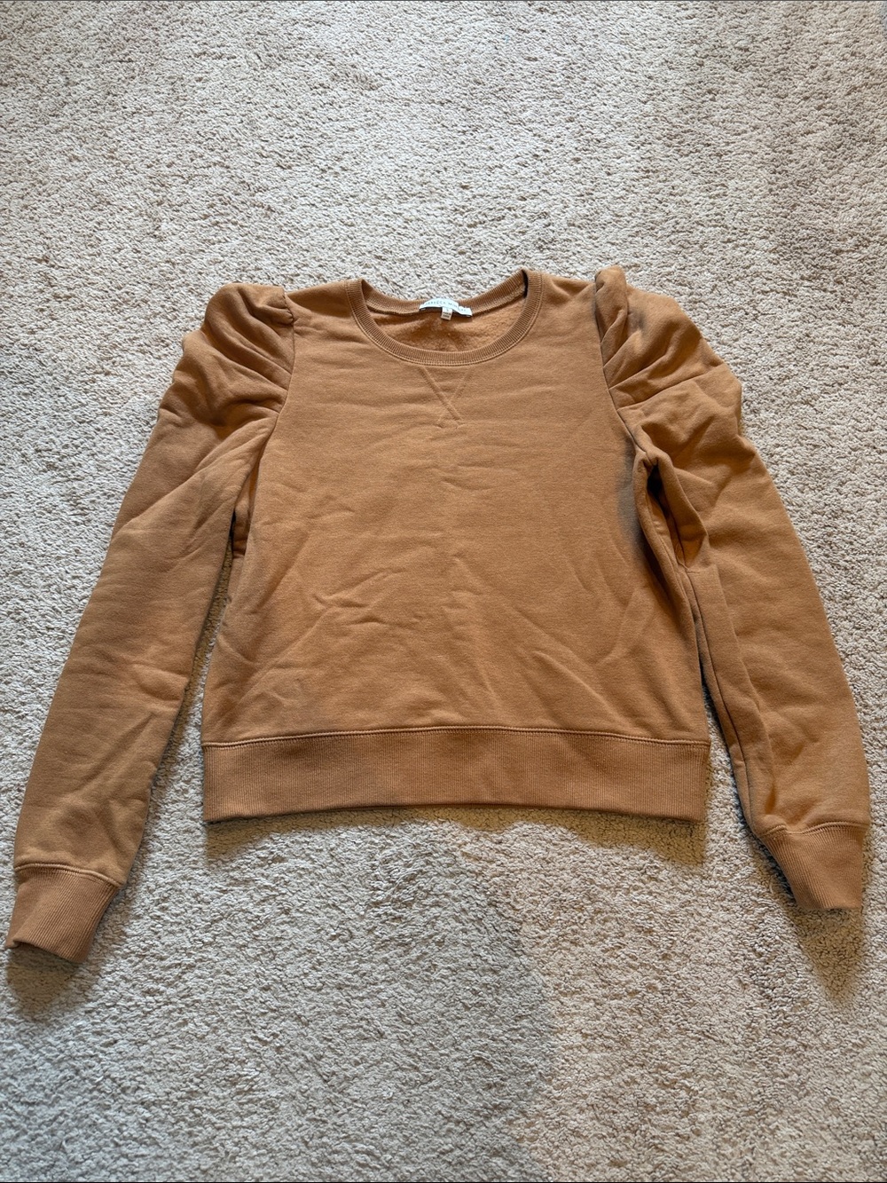 Rebecca Minkoff Women's Puff Sleeve Pullover Sweatshirt - Caramel